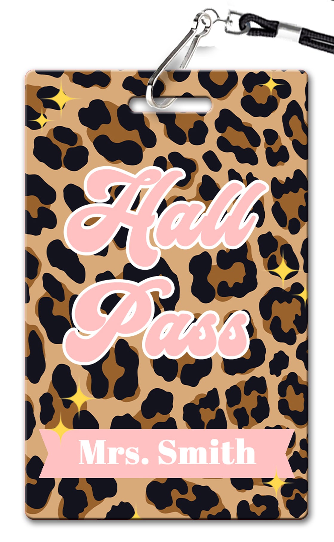 Pink Leopard Hall Passes (Set of 10)