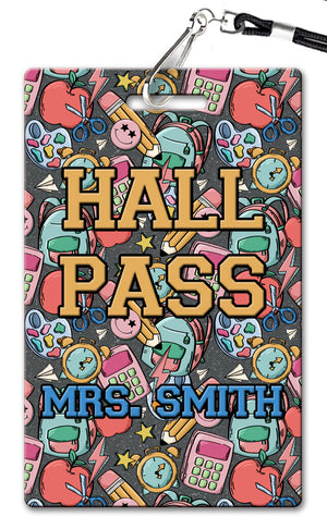 School Supplies Hall Passes (Set of 10)