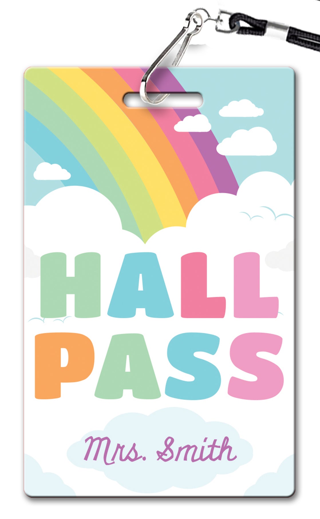 Pastel Rainbow Hall Passes (Set of 10)