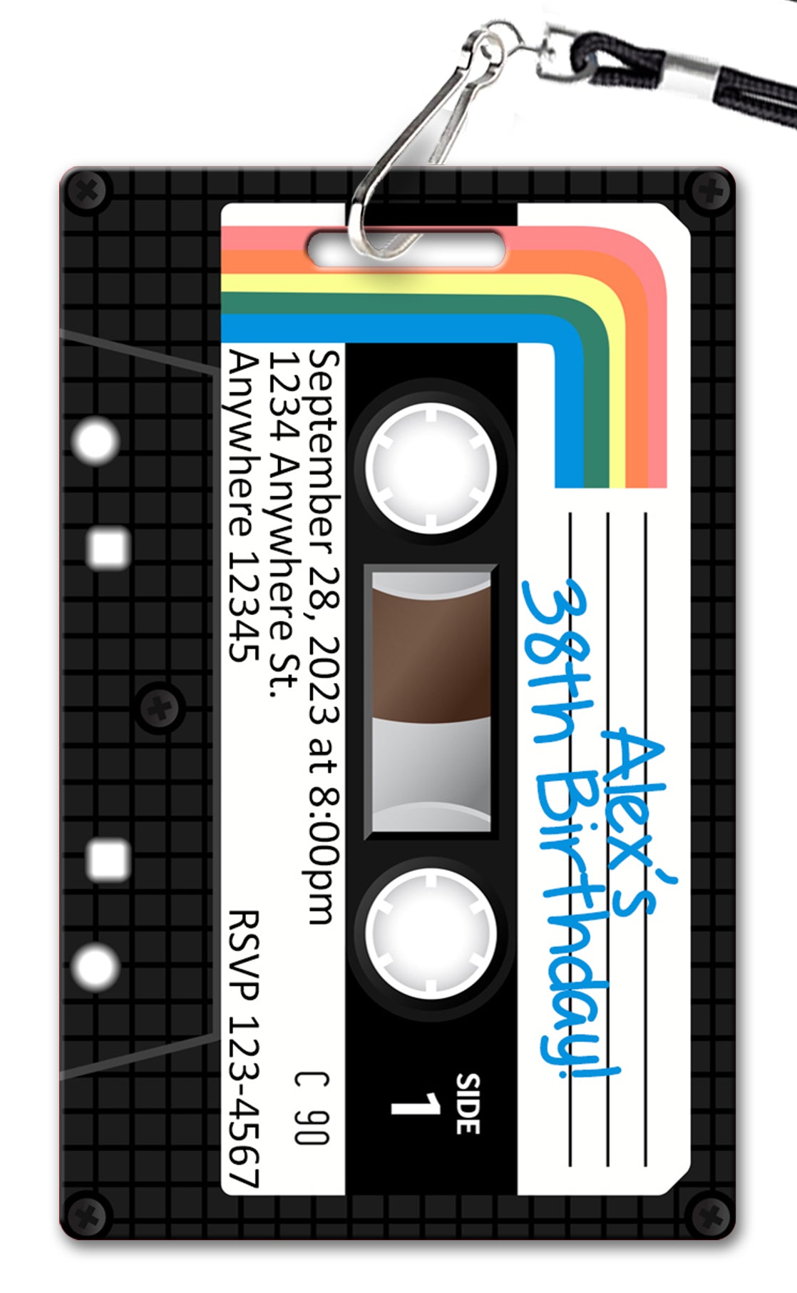 Cassette Tape Birthday Invitation