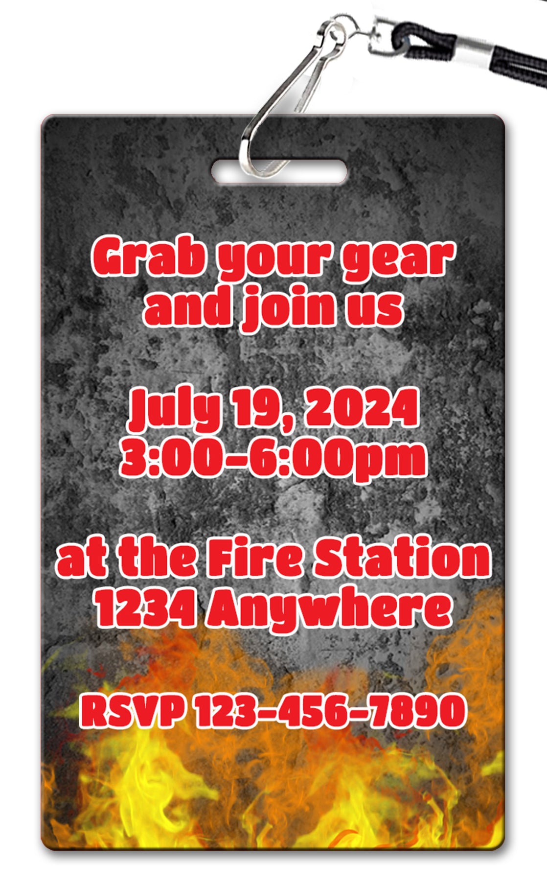 Firefighter Birthday Invitation