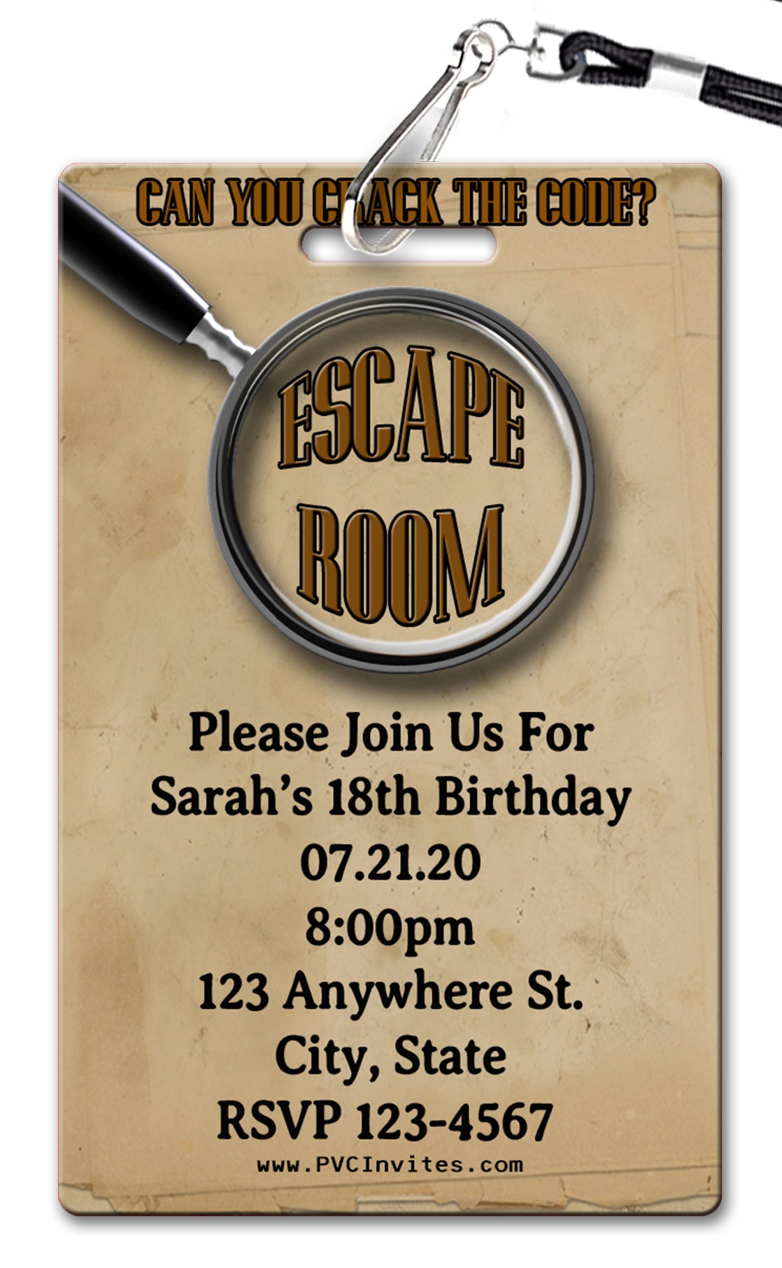 Escape Room Invitation