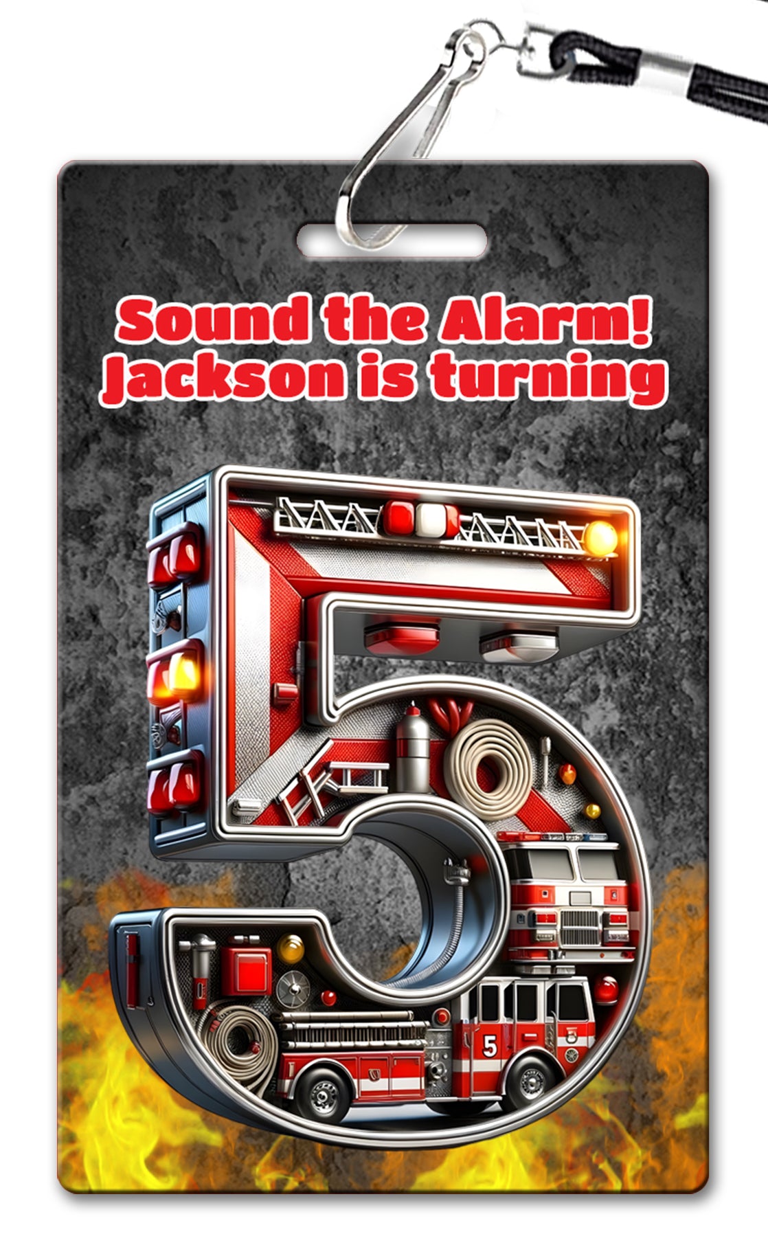 Firefighter Birthday Invitation