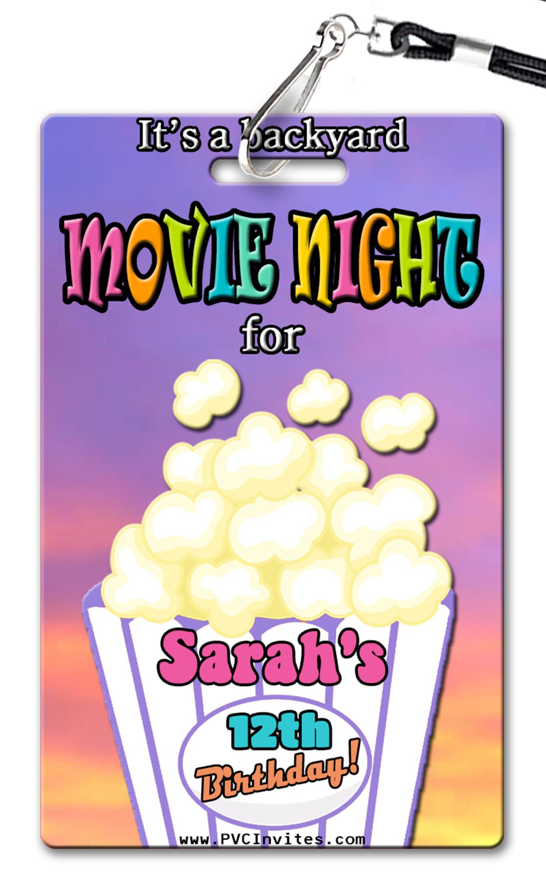 Backyard Movie Invitation