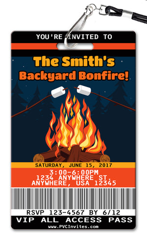 Backyard Bonfire Birthday Invitation