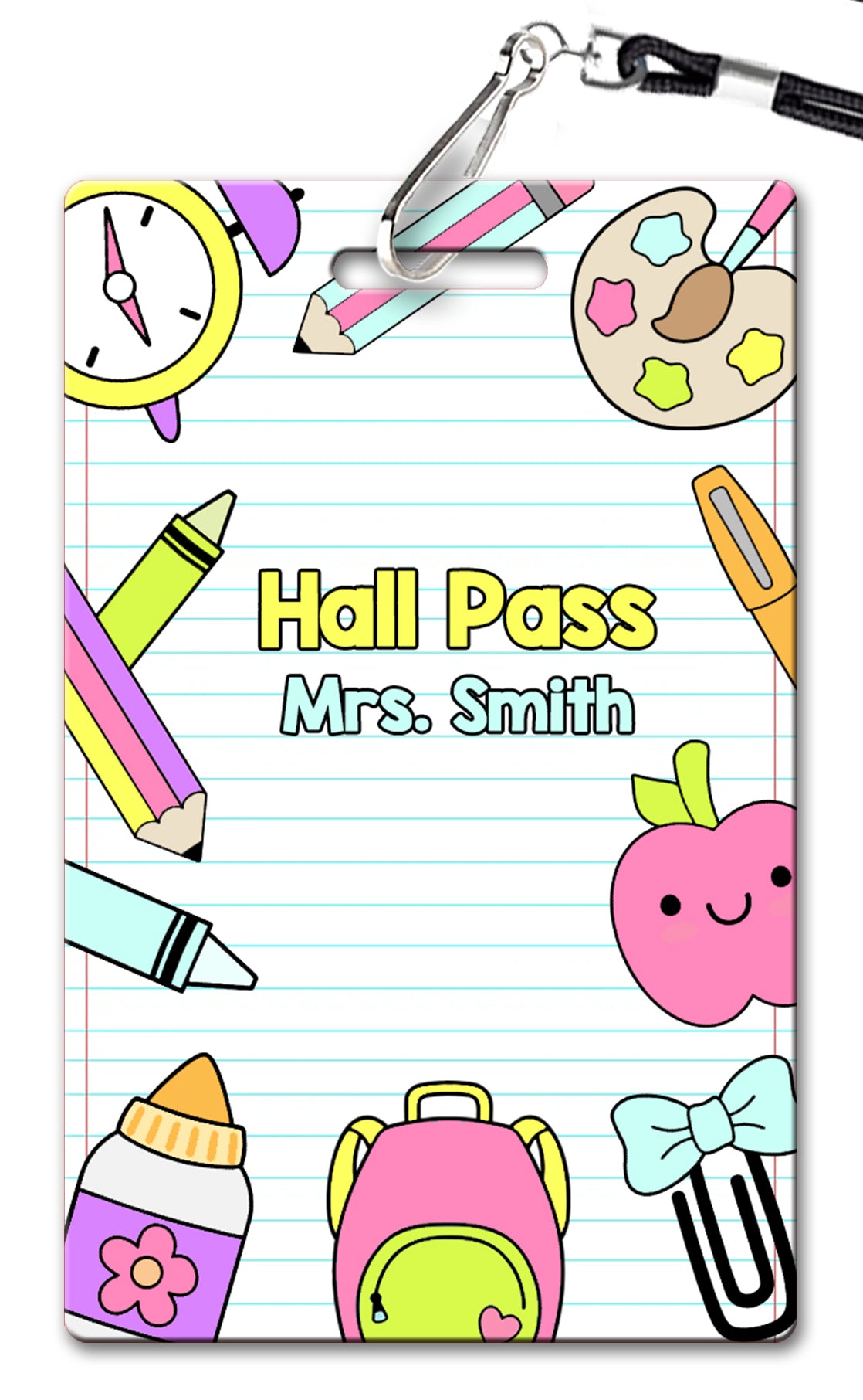 Bright School Supplies Hall Passes (Set of 10)