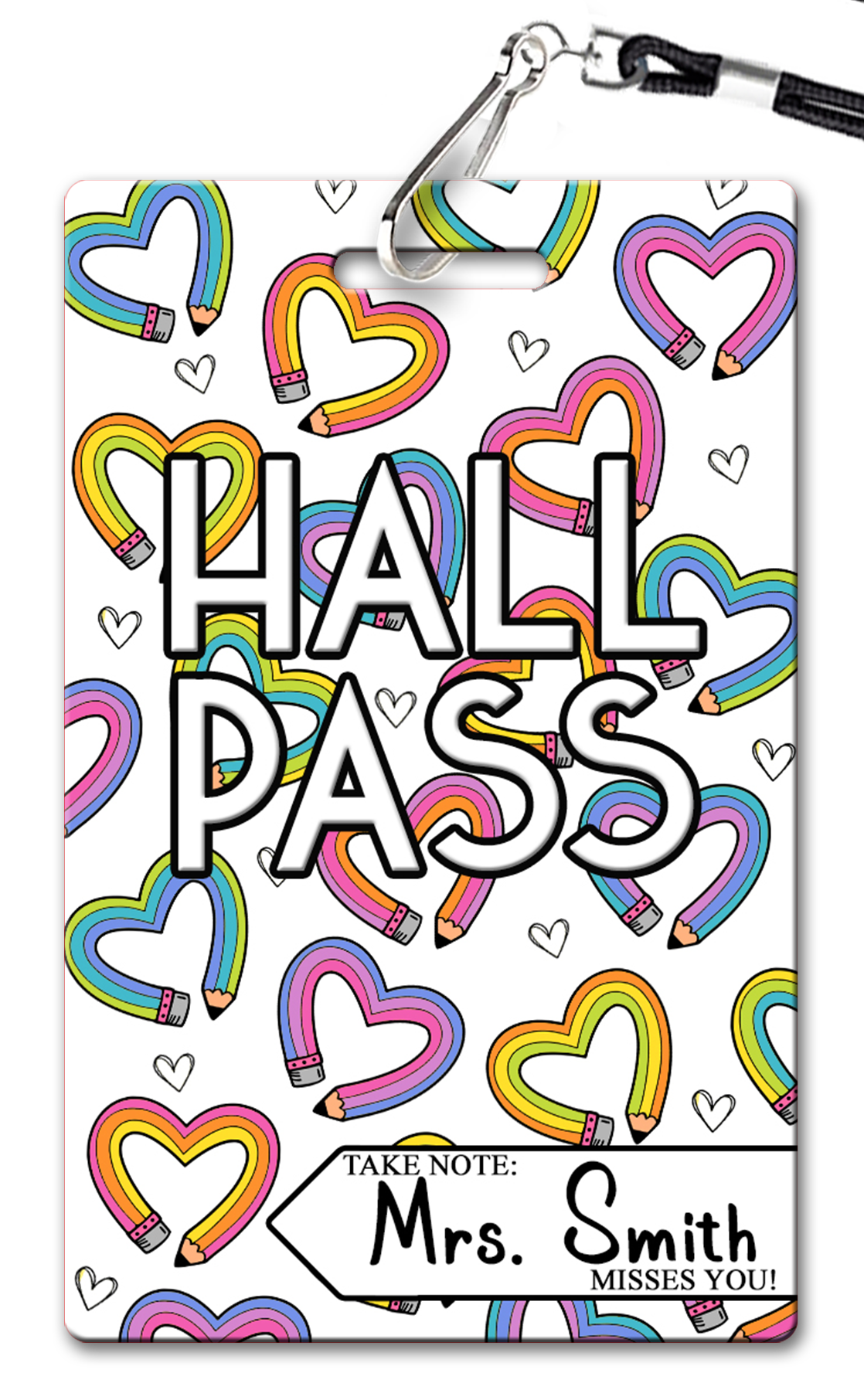 Pencil Hearts Hall Passes (Set of 10)