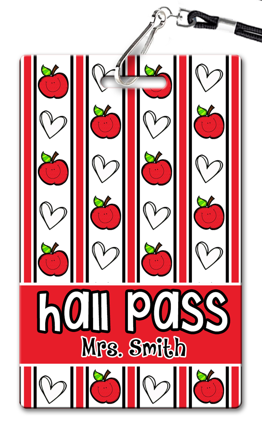 Apples and Stripes Hall Passes (Set of 10)