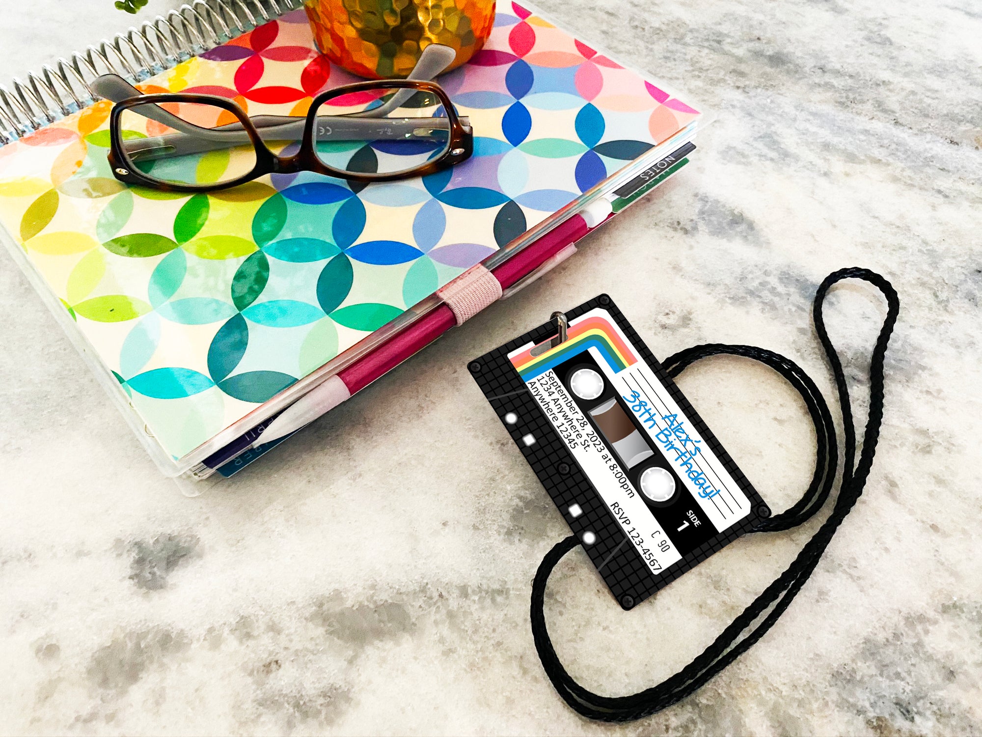 Cassette Tape Birthday Invitation