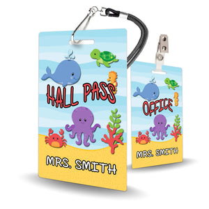 Under the Sea Theme Classroom Hall Pass Set of 10