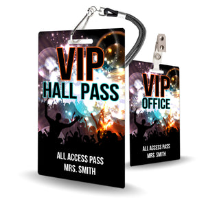 VIP Theme Classroom Hall Pass Set of 10
