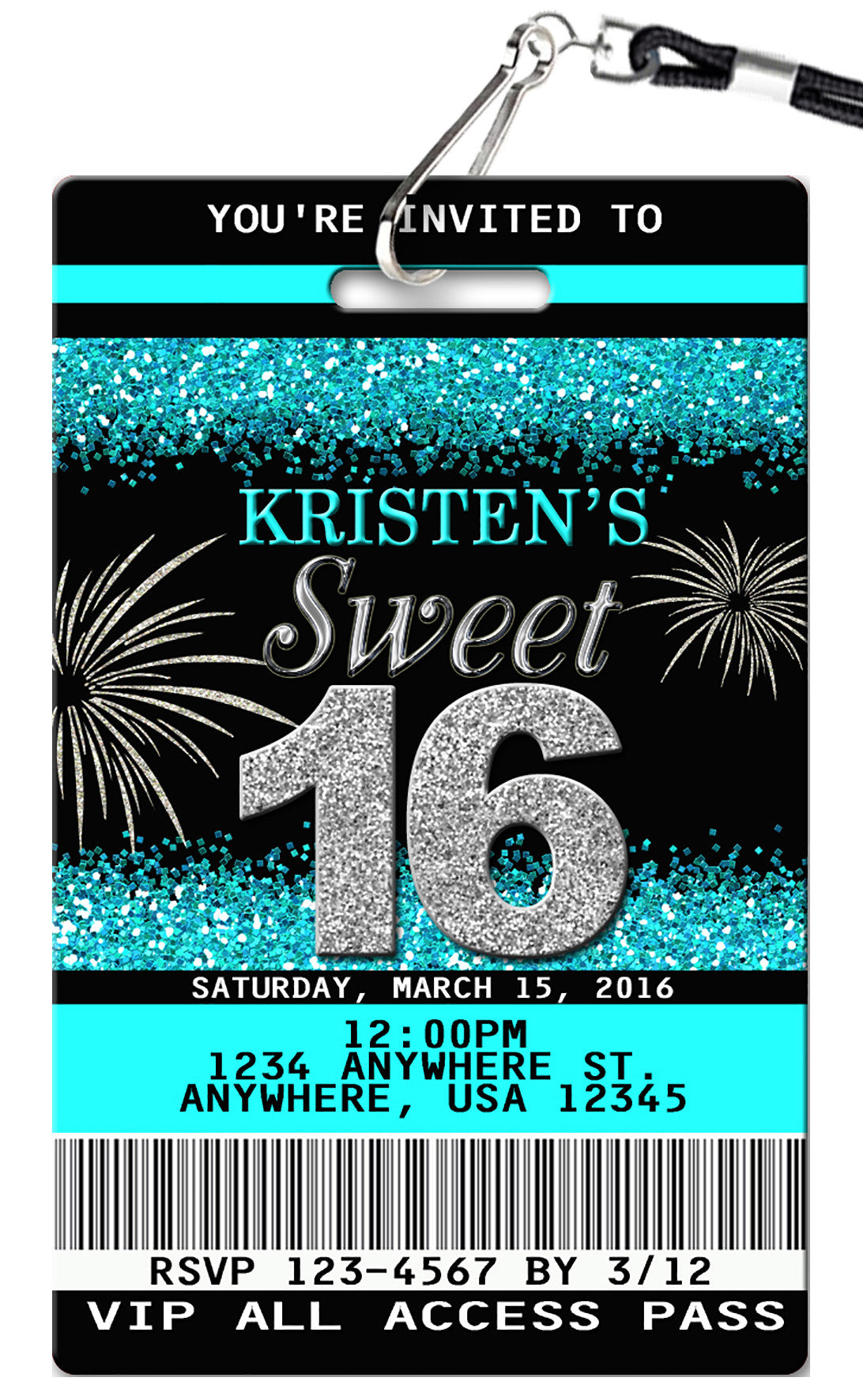 Products - PVC Invites - VIP Birthday Invitations