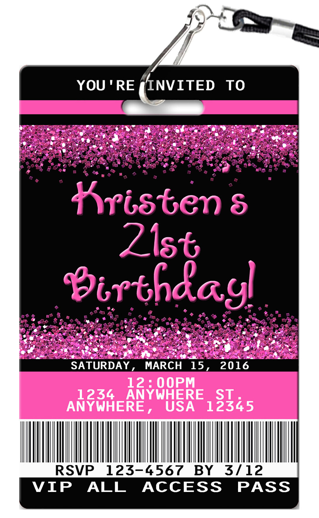 21st Birthday Invitation
