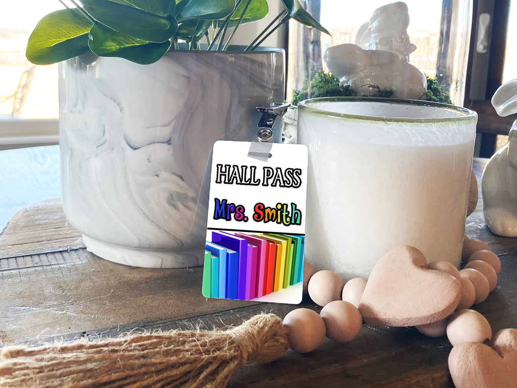 Books Hall Passes (Set of 10)