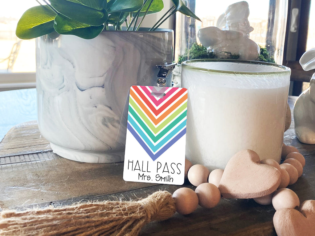 Chevron Rainbow Hall Passes (Set of 10)
