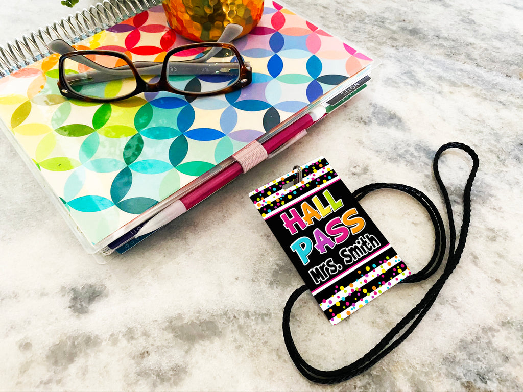 Neon Dots Hall Passes (Set of 10)