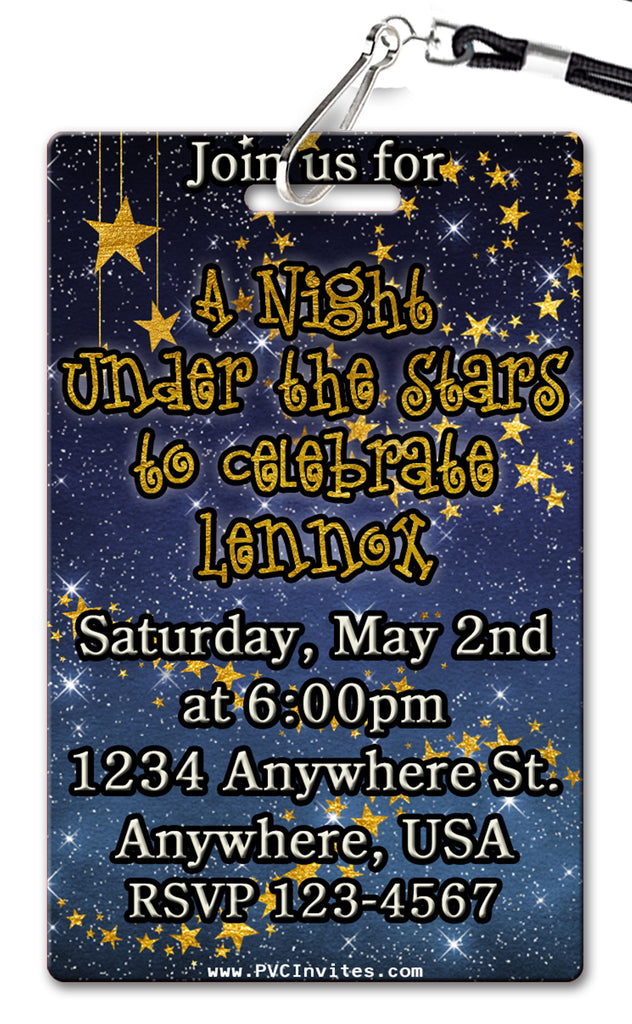 A Night Under the Stars Birthday Invitation