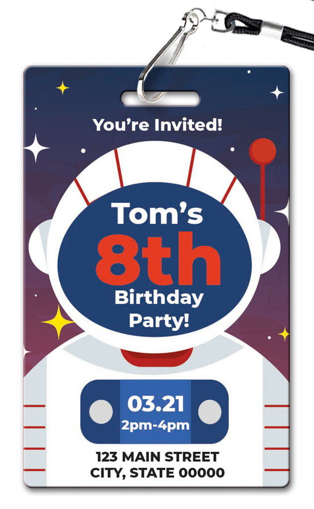 Astronaut Birthday Invitation