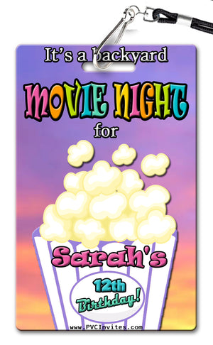 Backyard Movie Invitation