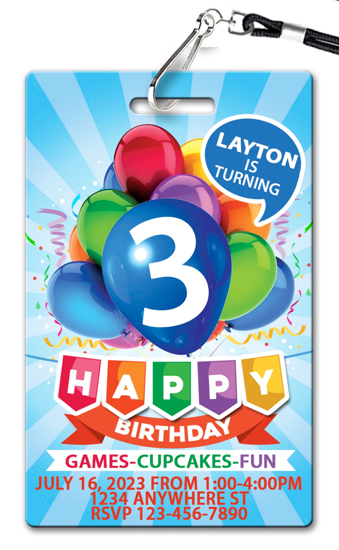 Balloons Birthday Invitation