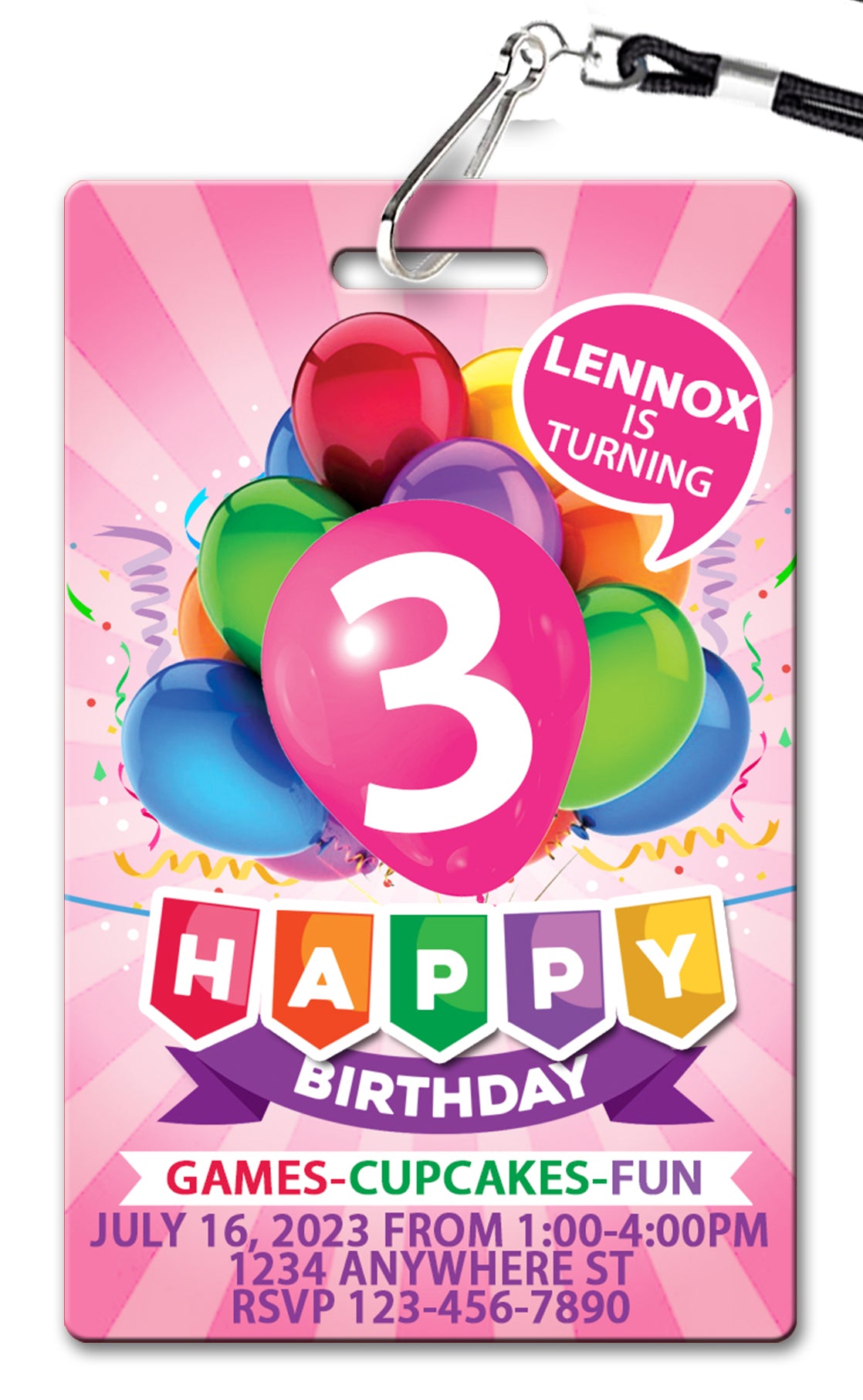 Balloons Birthday Invitation