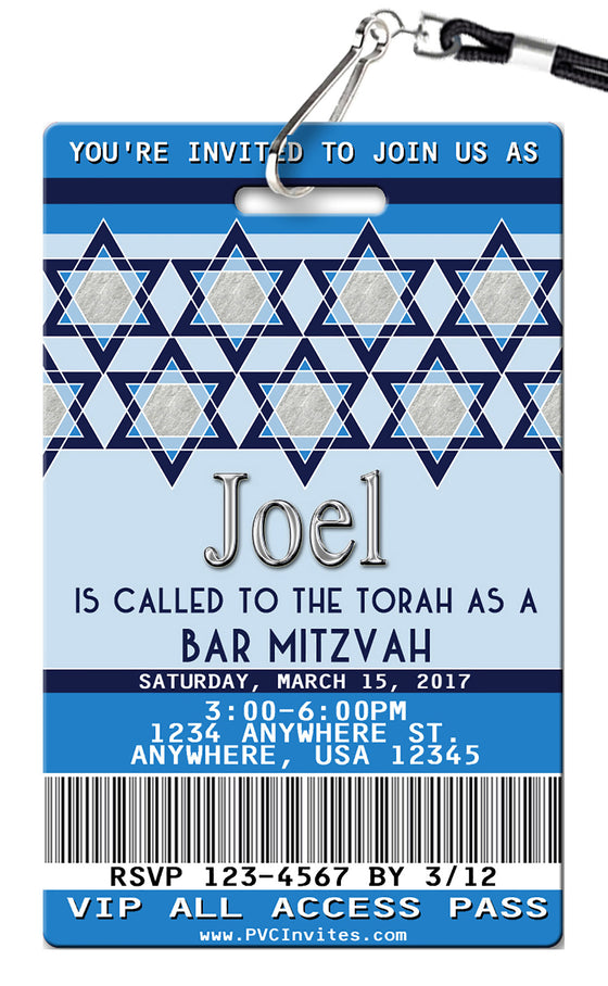 Bar Mitzvah Birthday Invitation