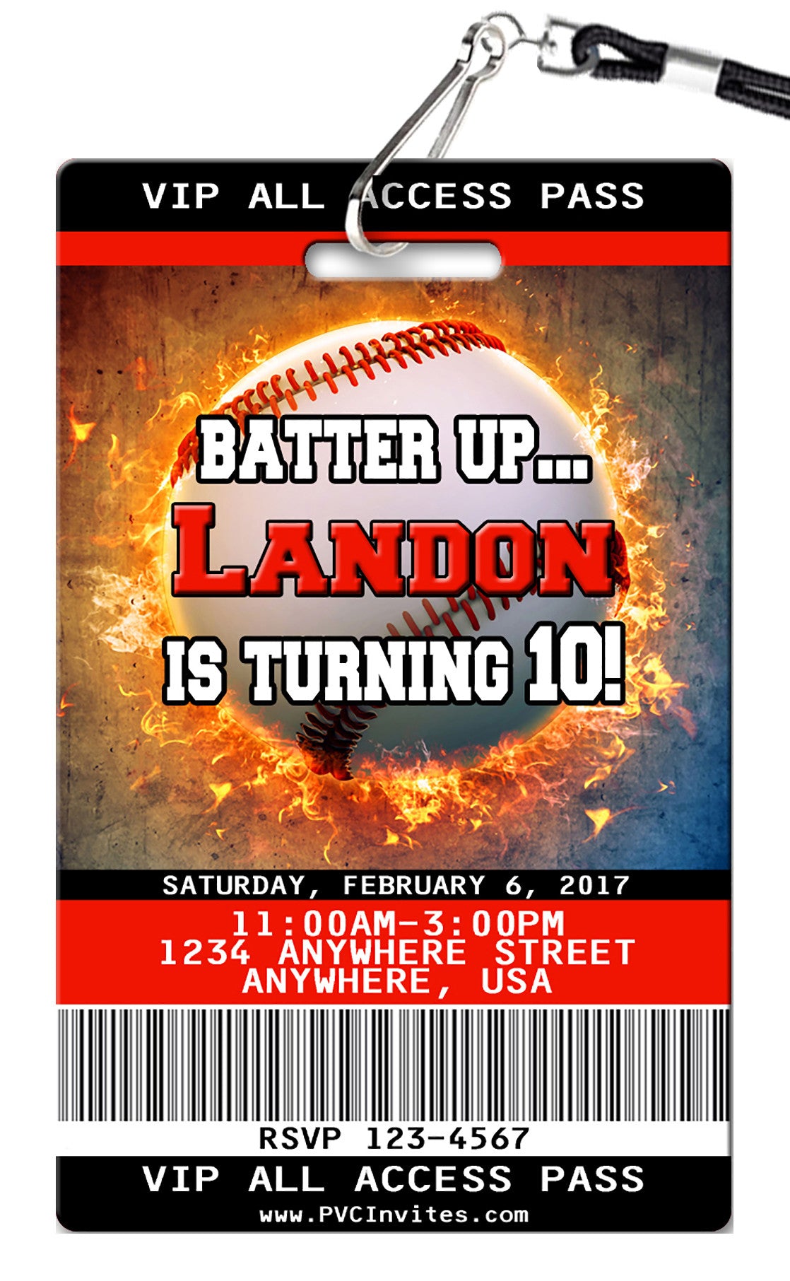 Baseball Birthday Invitation