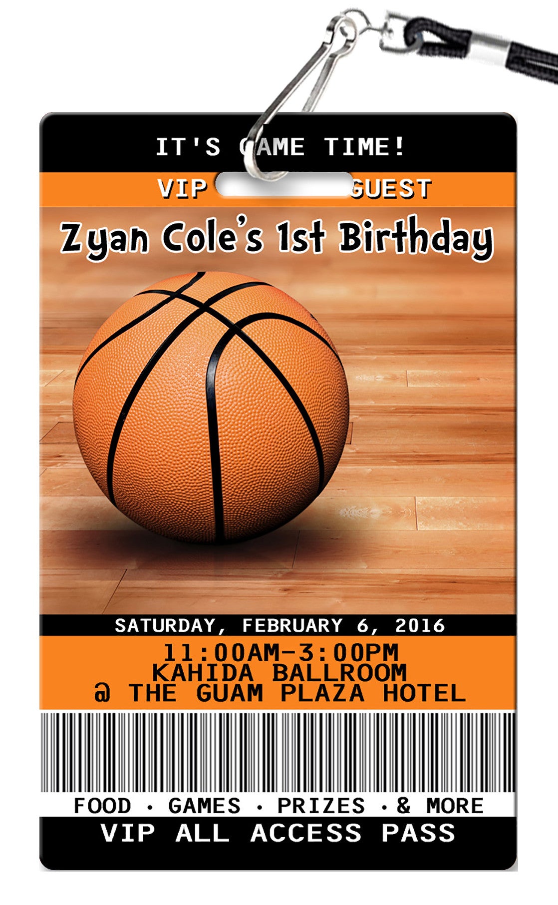 Basketball Birthday Invitation
