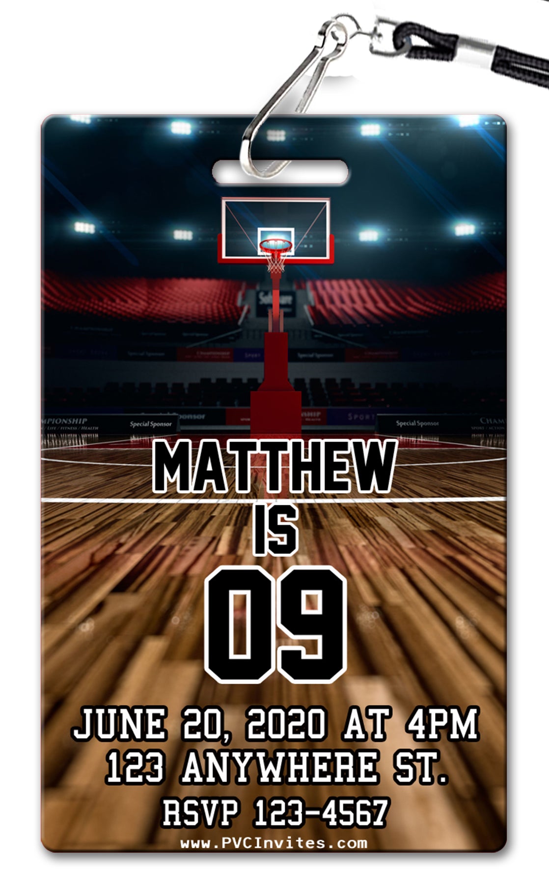 Basketball Birthday Invitation