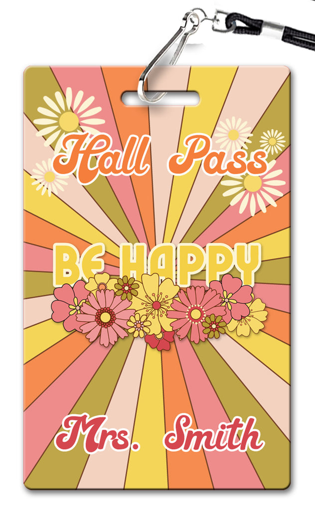 Be Happy Hall Passes (Set of 10)