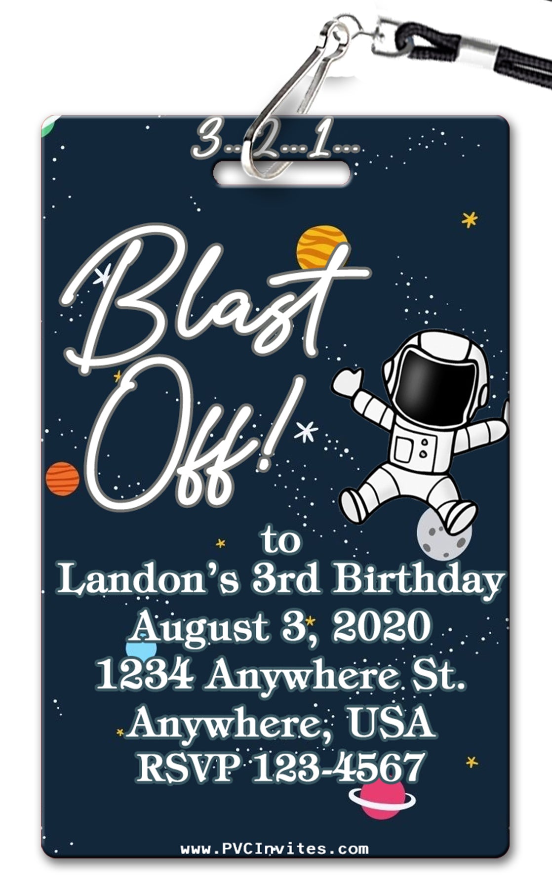 Blast Off Birthday Invitation