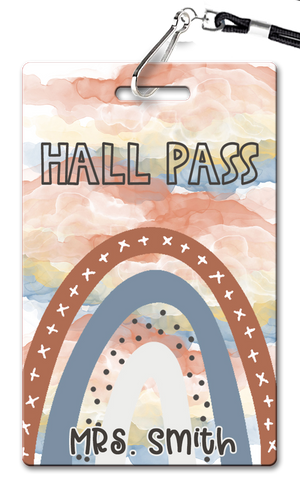 Boho Rainbows Hall Passes (Set of 10)