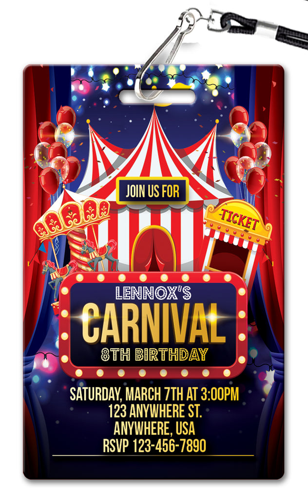 Carnival Birthday Invitation