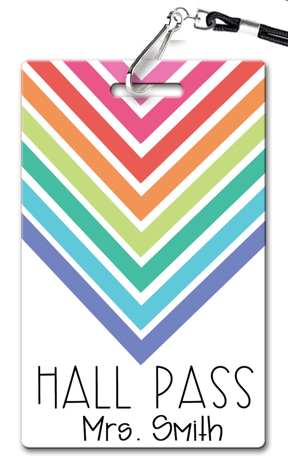 Chevron Rainbow Hall Passes (Set of 10)