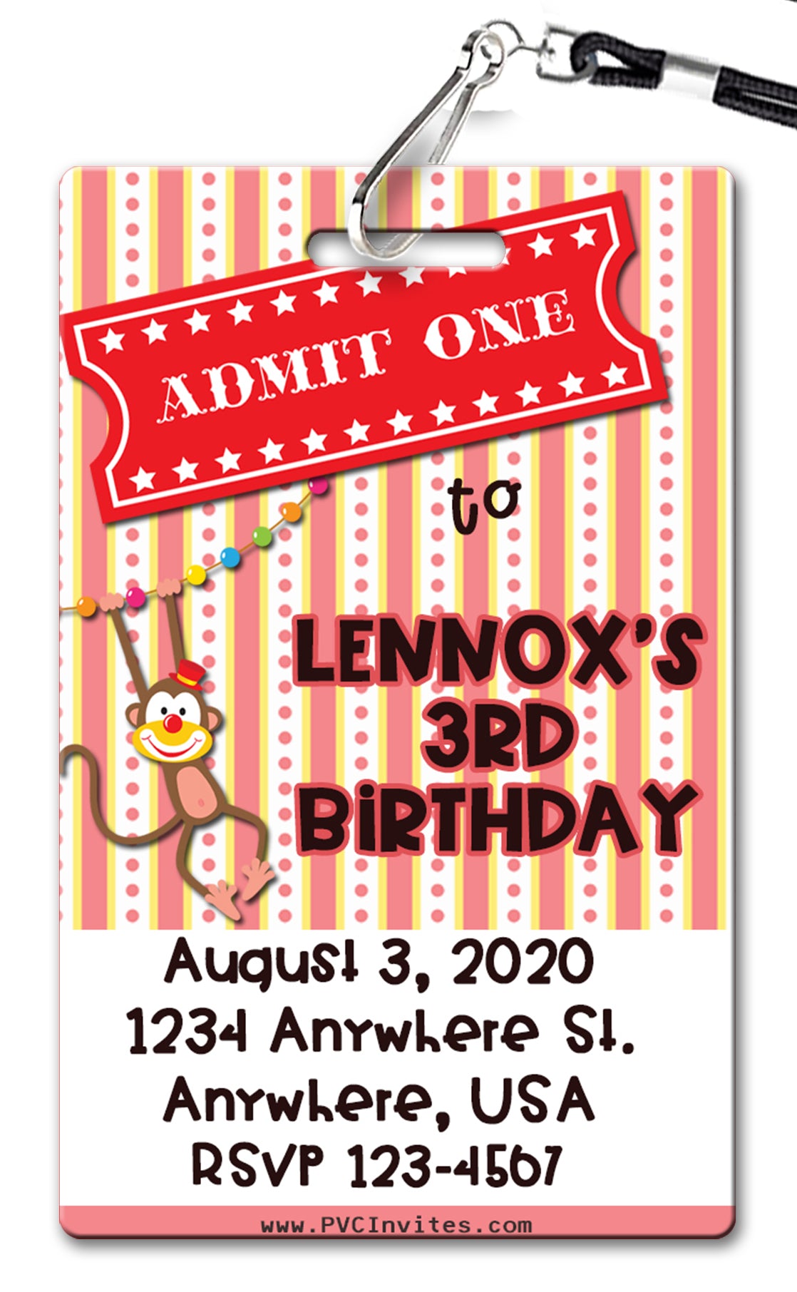 Circus Birthday Invitation