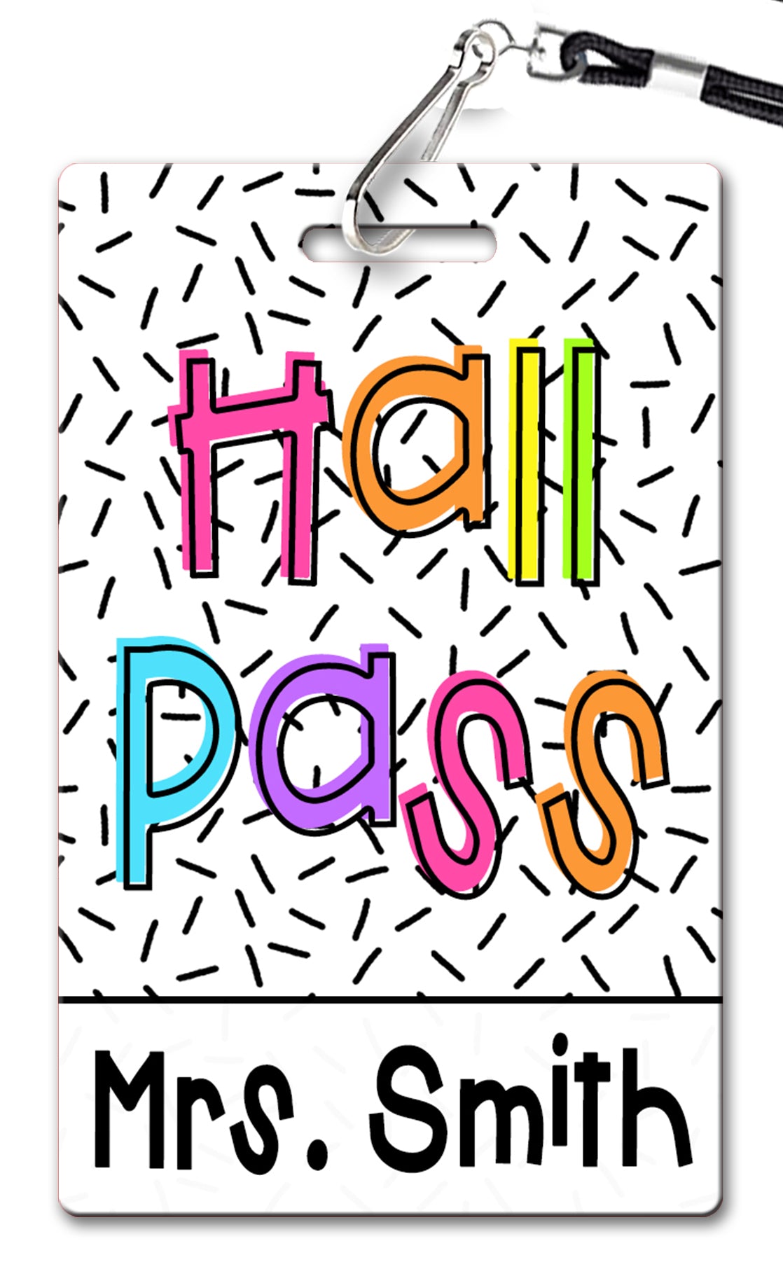 Confetti Brights Hall Passes (Set of 10)