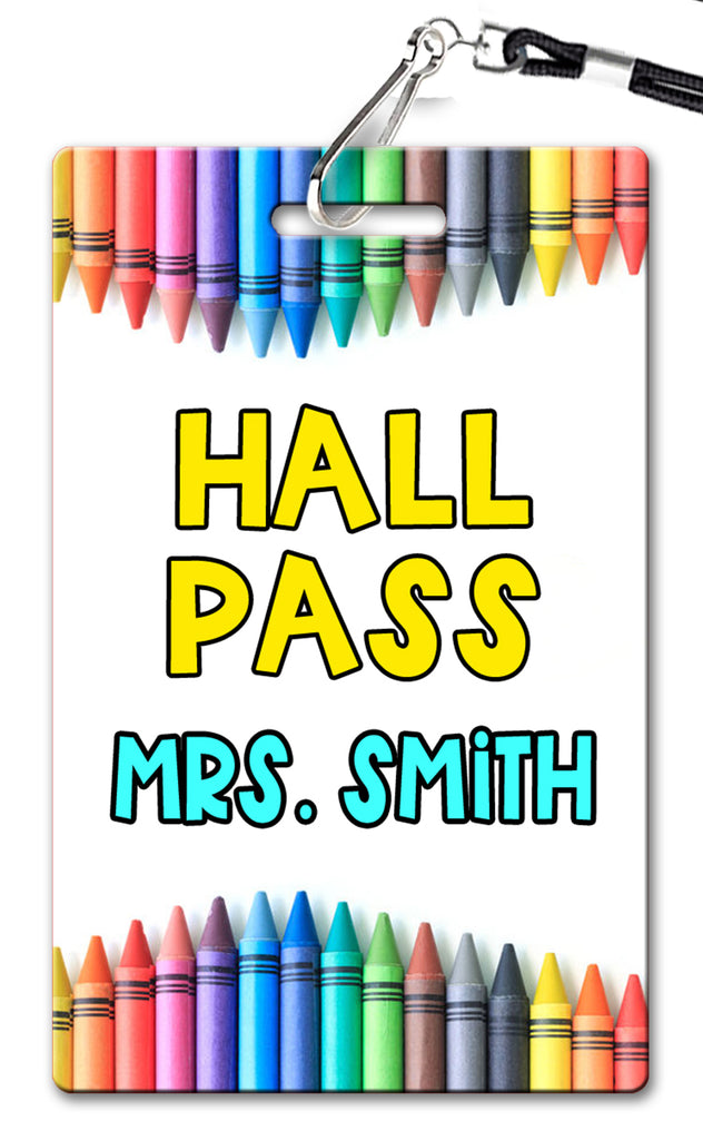 Crayons Hall Passes (Set of 10)