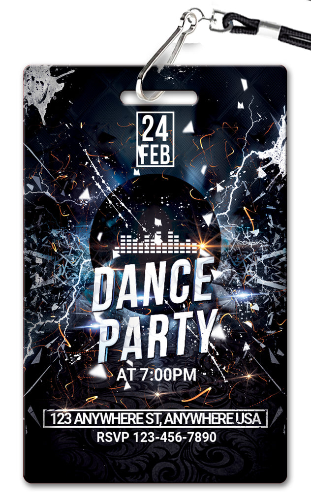 Dance Party Birthday Invitation