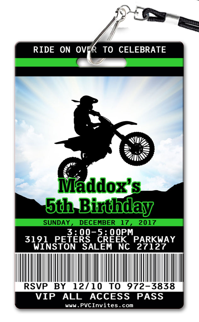 Dirt Bike Birthday Invitation
