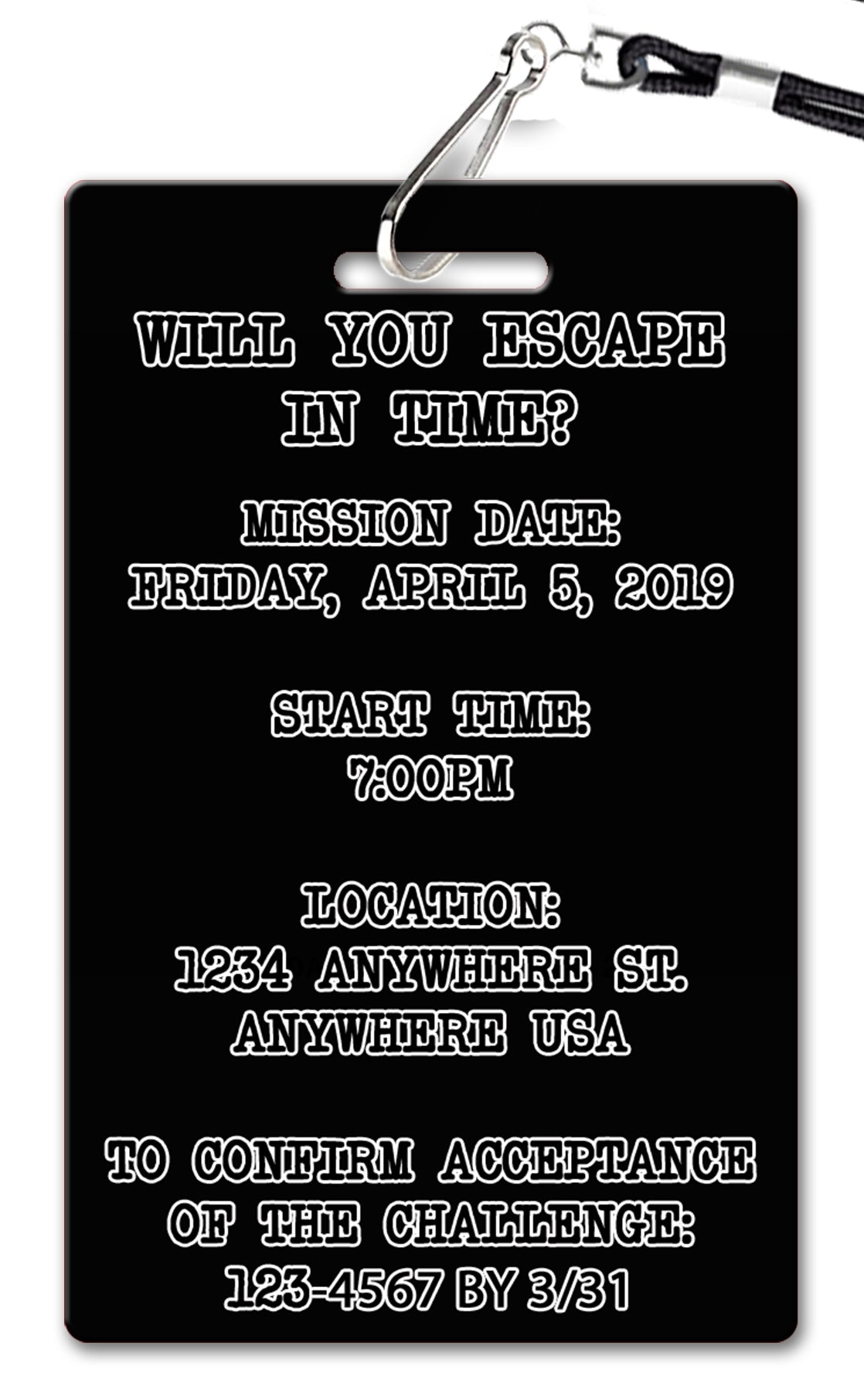 Escape Room Invitation