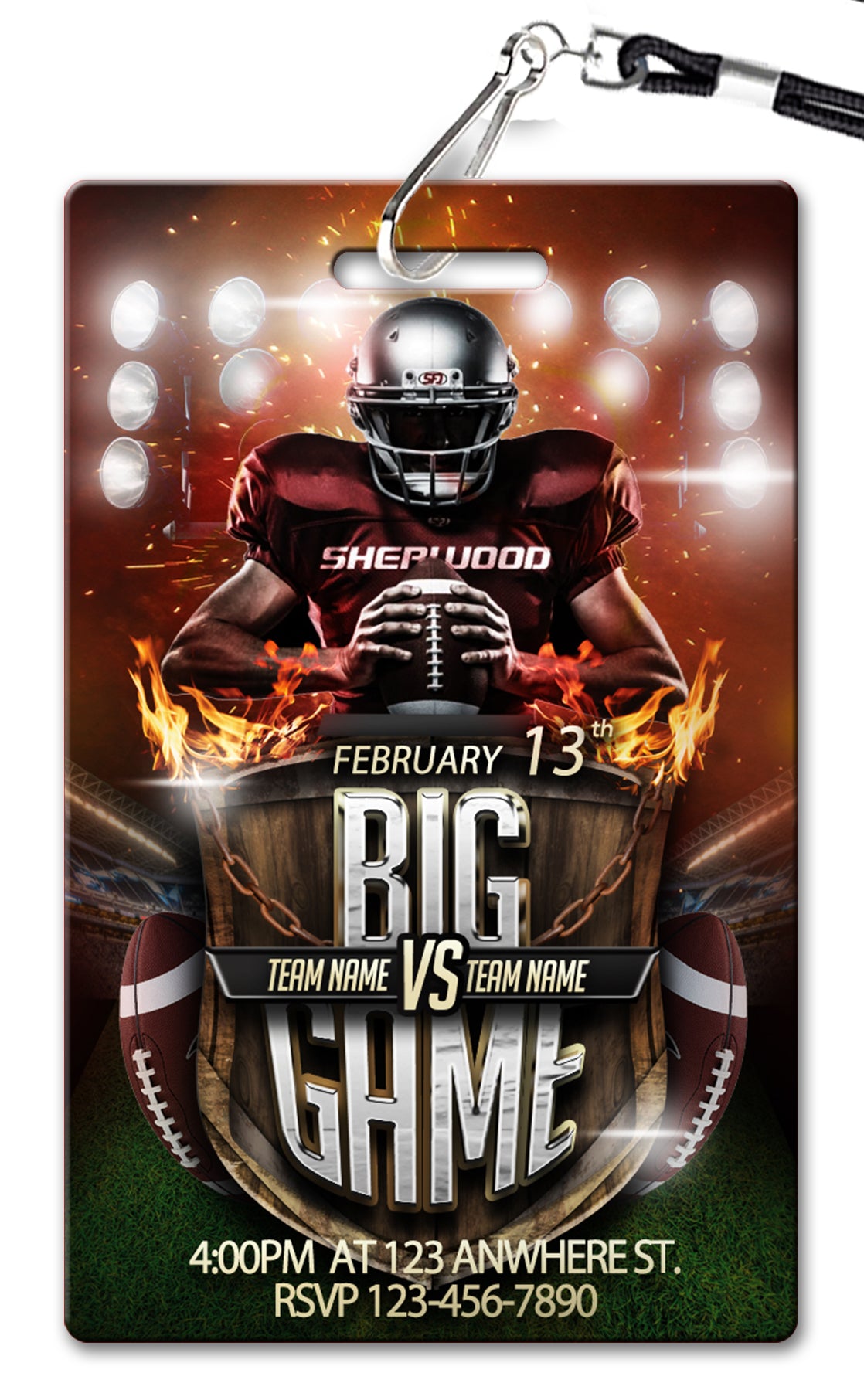 Football Birthday Invitation