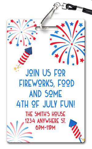 Fourth of July Fireworks Invitations