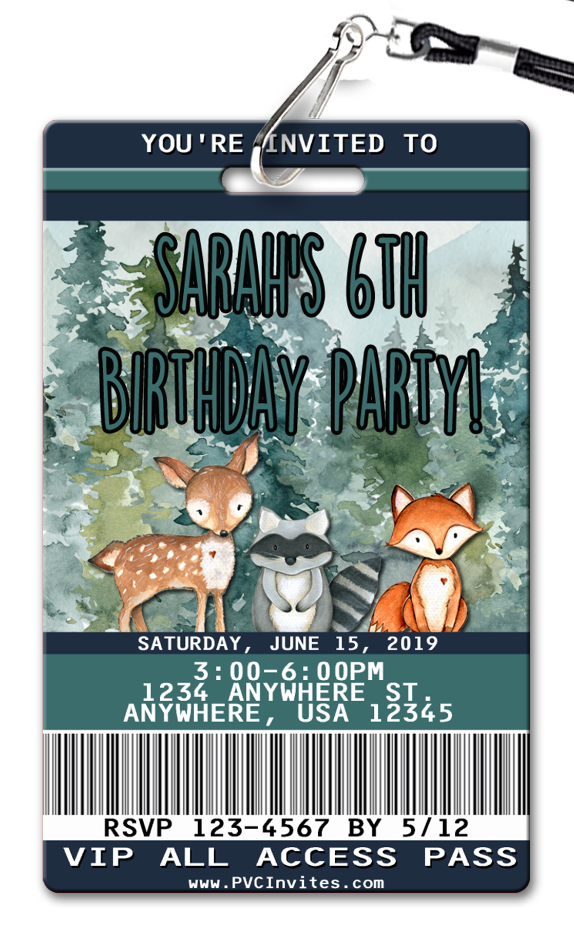 Fox and Friends Birthday Invitation