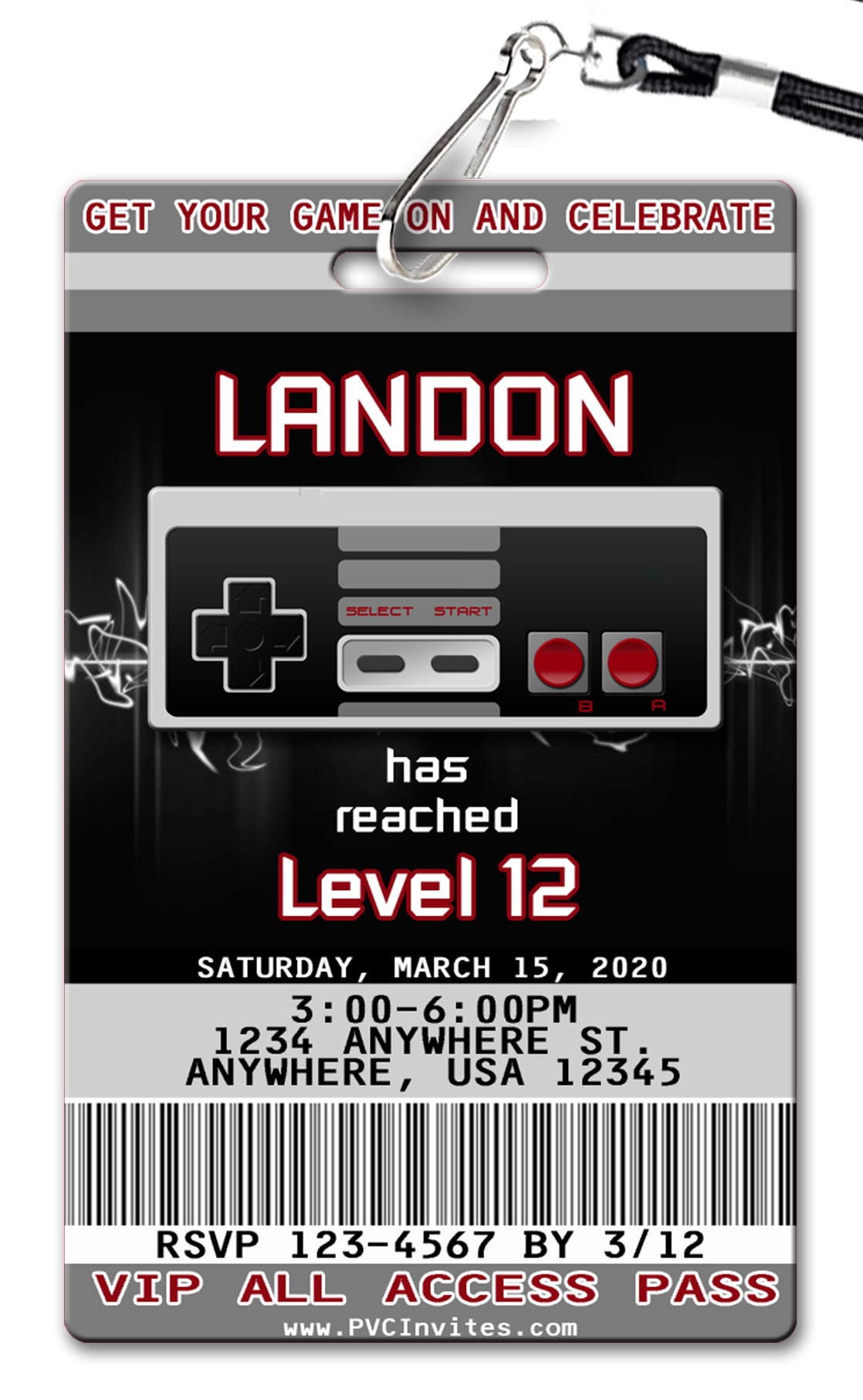 Gaming Birthday Invitation