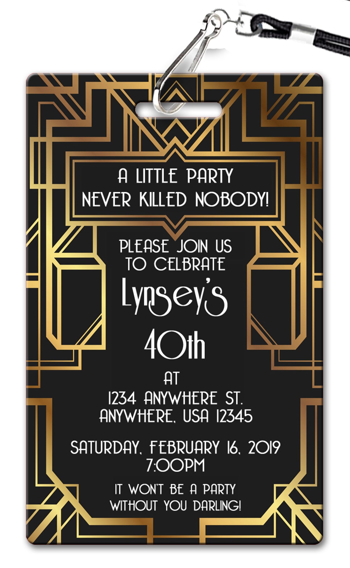 Gatsby (v2) Birthday Invitation