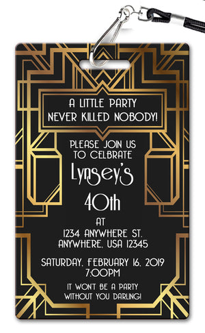 Gatsby (v2) Birthday Invitation