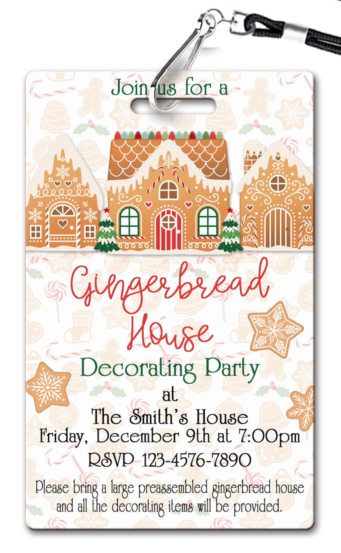 Gingerbread Party Invitation