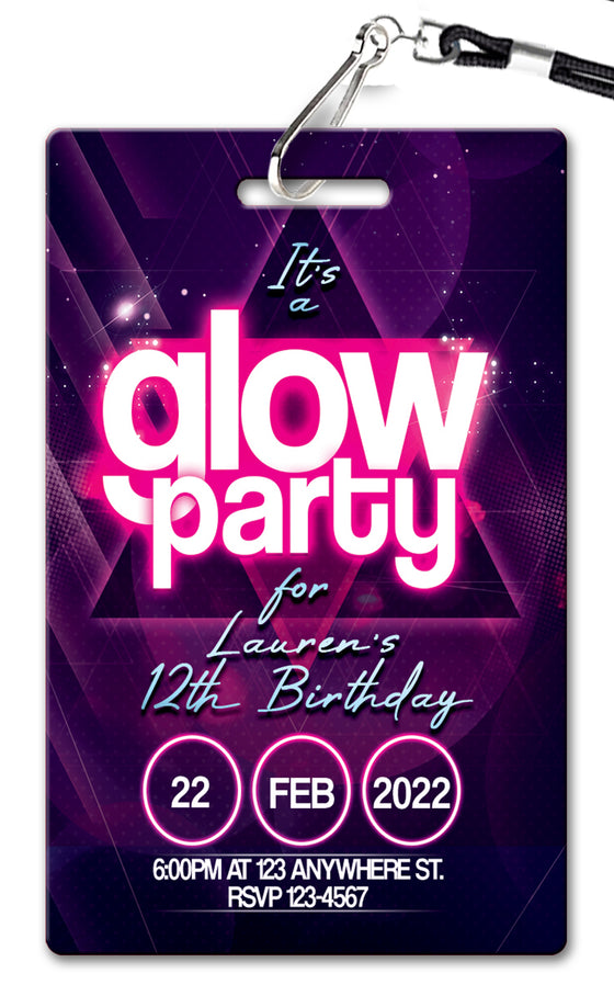 Glow Birthday Invitation