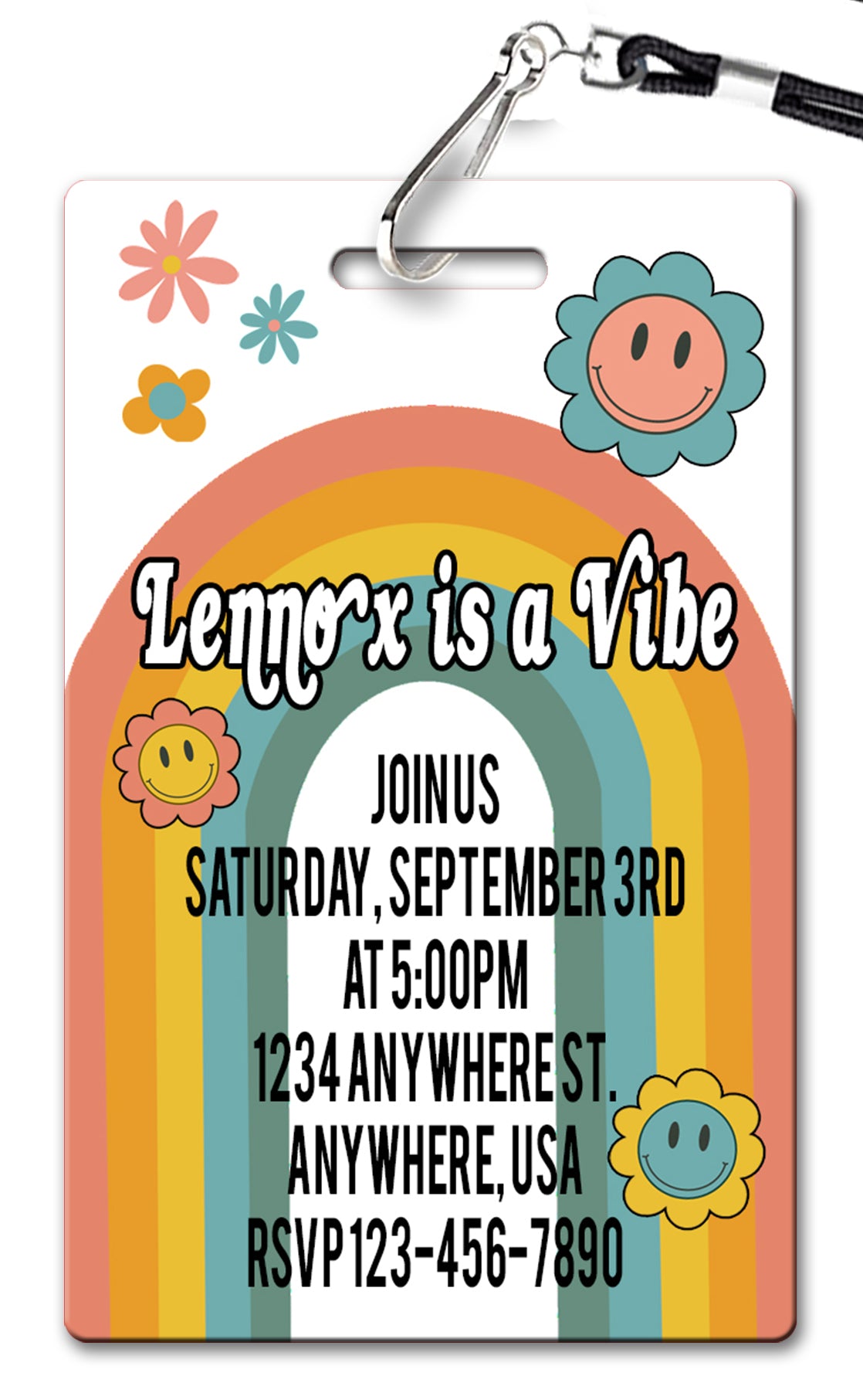 Groovy Smiles Birthday Invitation