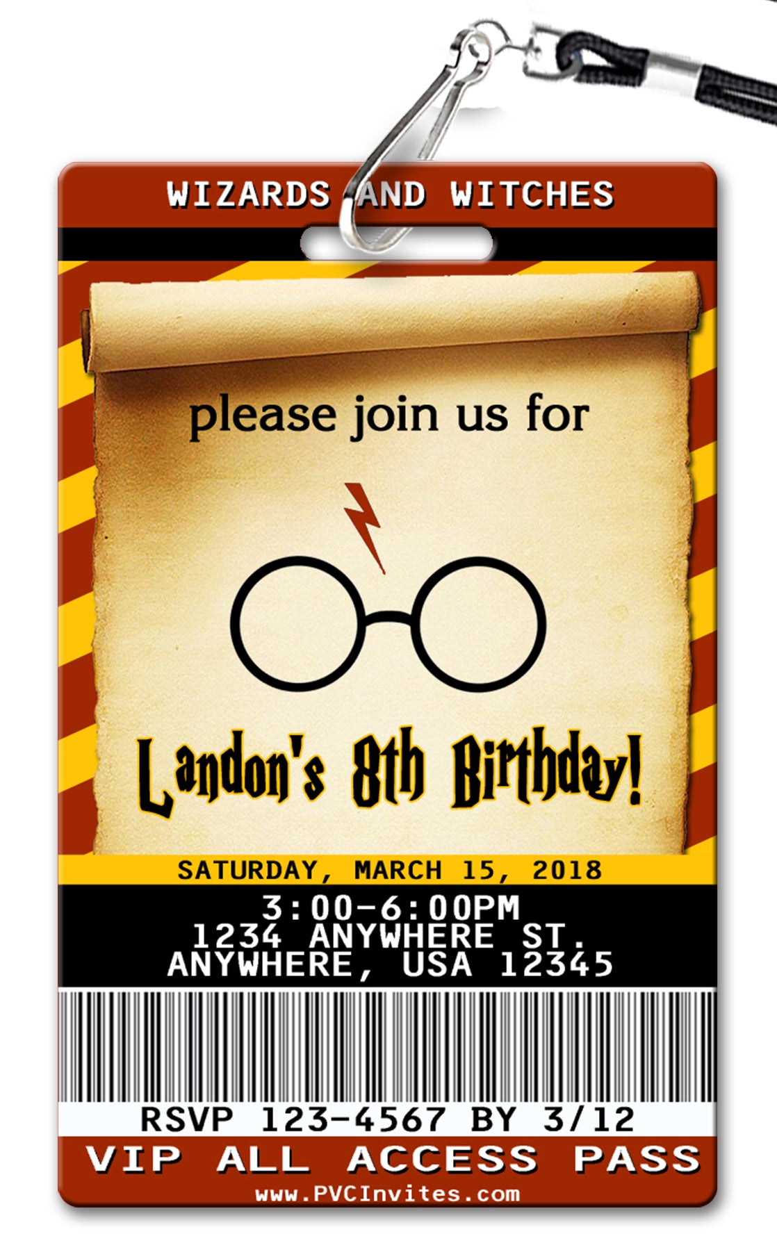 Harry Potter Birthday Invitation
